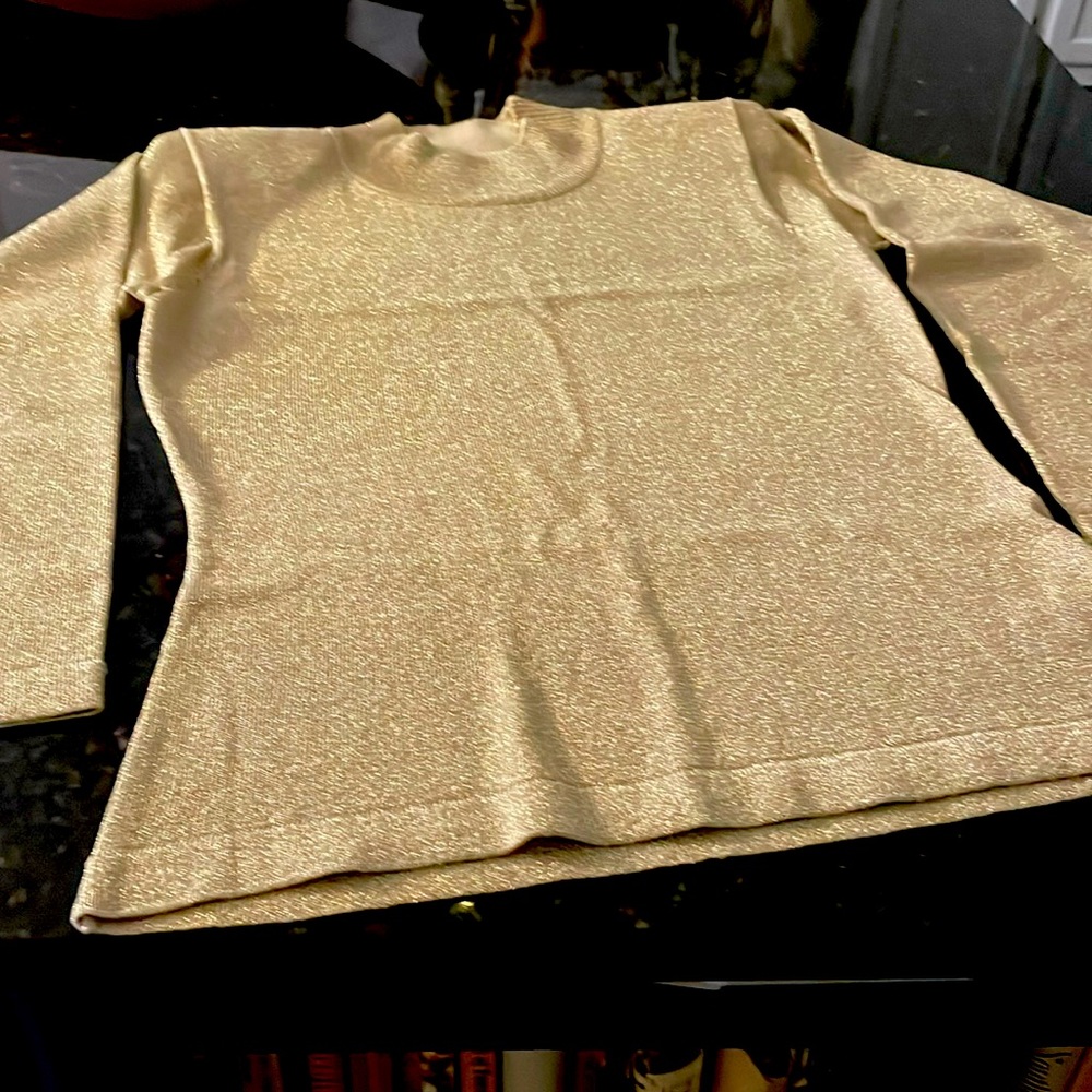 Vintage Marisa Christina gold glitter sweater